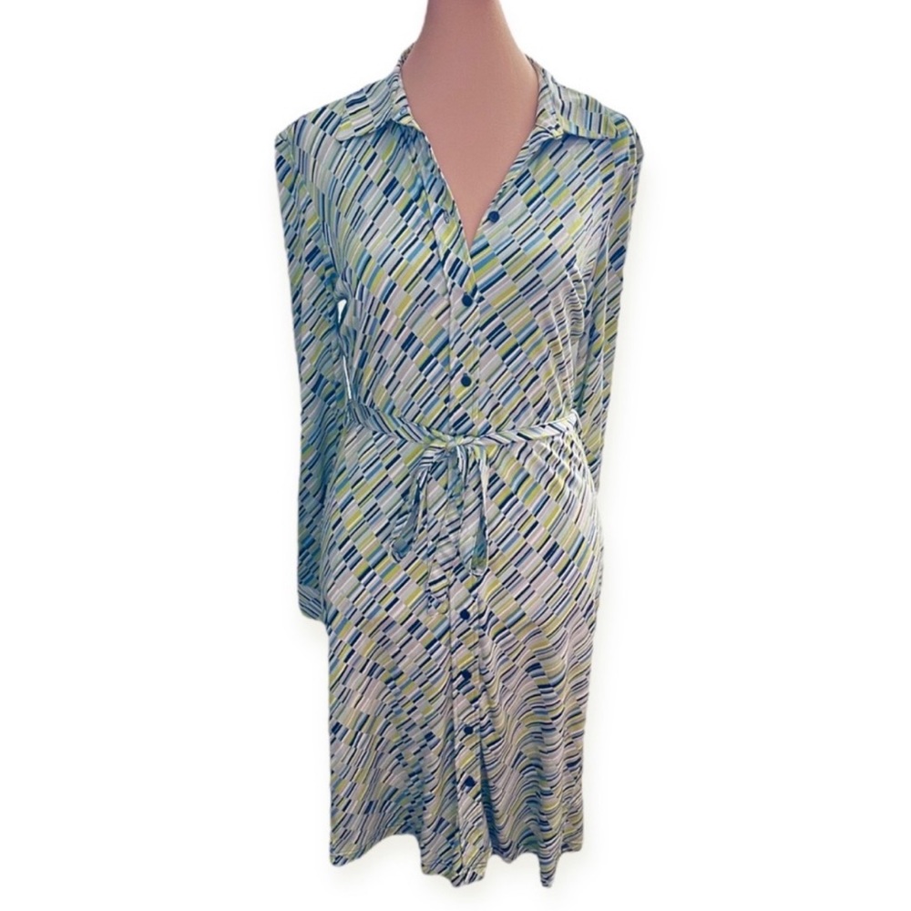 Vintage Y2K * The Limited * 100% Silk Button Up Tie Waist Dress size small S